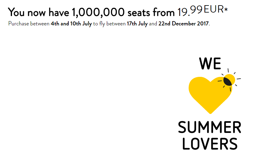 Vueling: распродажа 1 000 000 авиабилетов от €19.99!